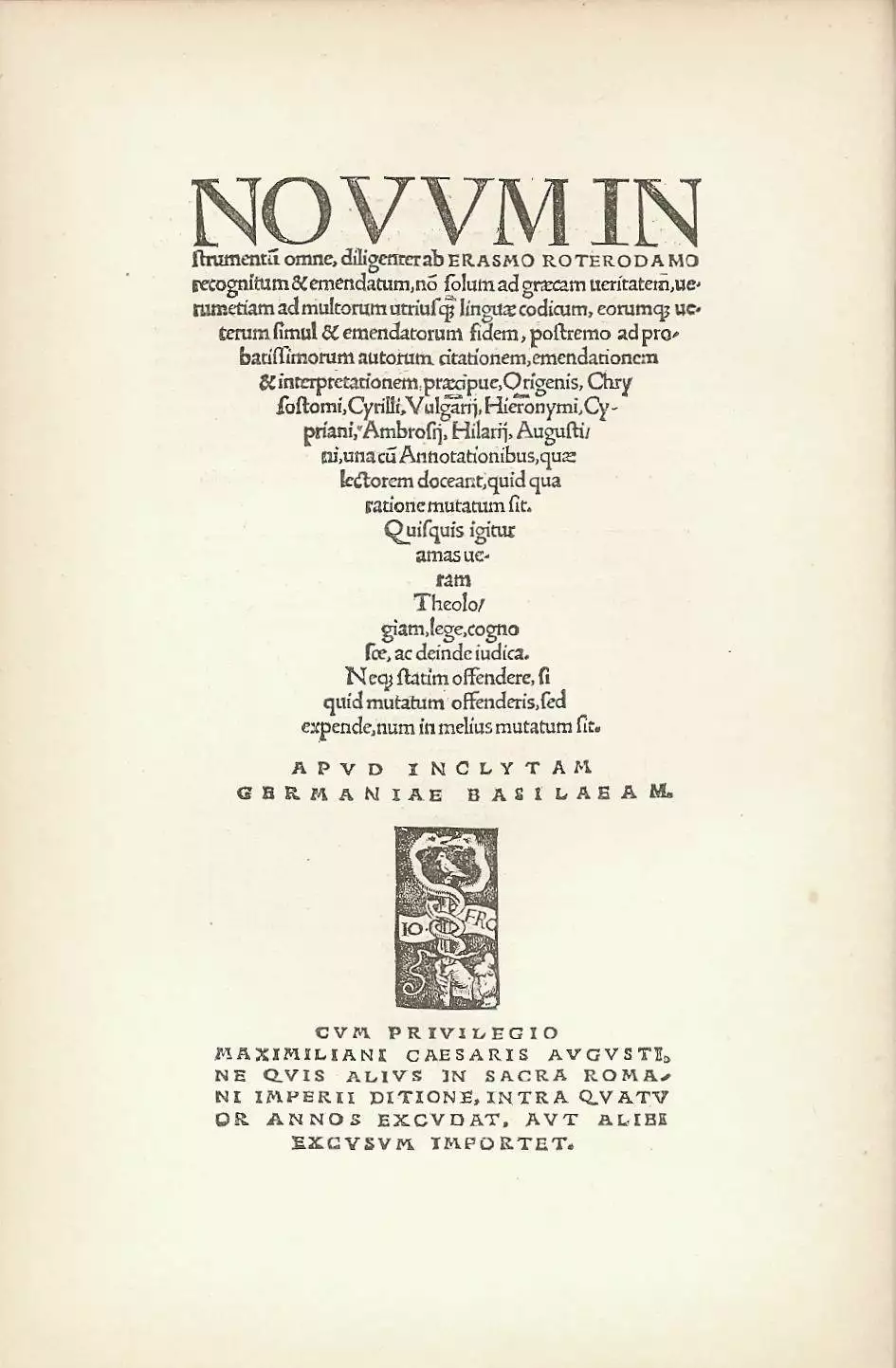 Title page of the first edition of his translation