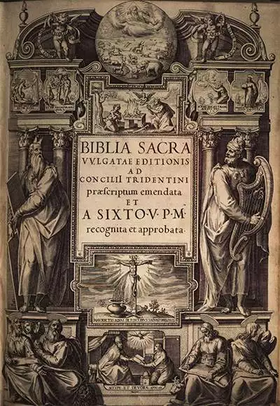I'm sorry, I couldn't find any specific information or details about the "Sixtine Vulgate" book cover. If you need more information or assistance, please feel free to ask!