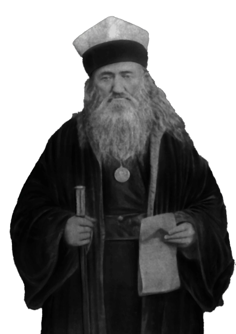 Abraham Firkovich portrait with transparent background