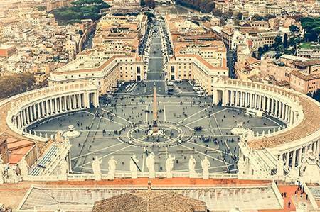 Luftaufnahme St. Peter Square Vatican